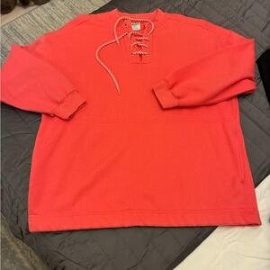 Unisex Simon color Lace-Up Sweatshirt